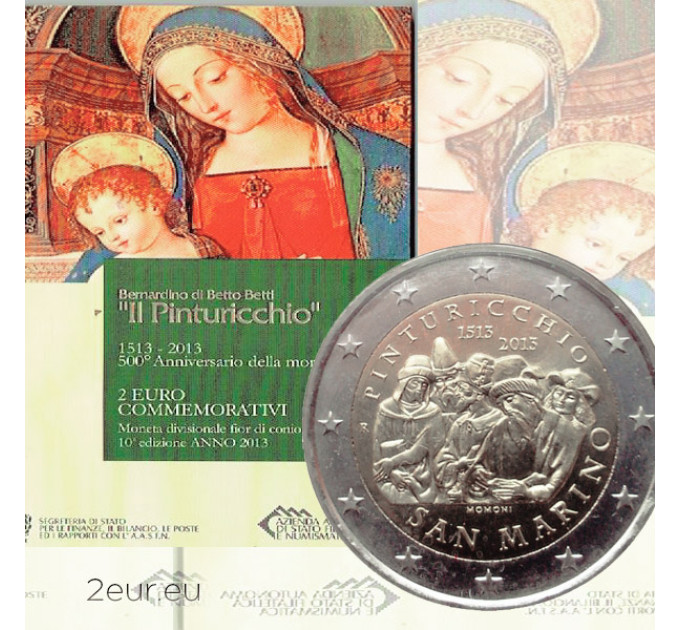 San Marino 2 euro BU 2013 - 500ste sterfdag van Pinturicchio