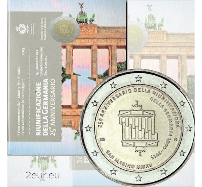 San Marino 2 euro BU 2015 - 25 jaar Duitse eenheid