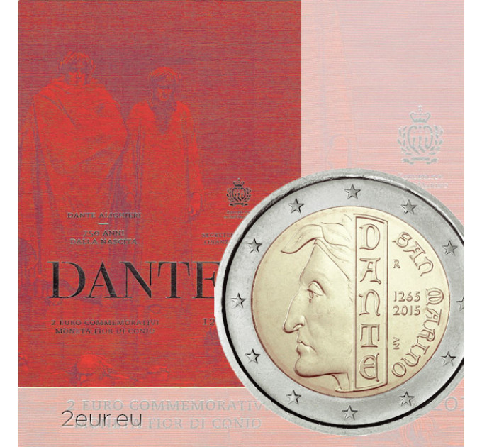 San Marino 2 euro BU 2015 - 750 jaar sinds de geboorte van Dante Alighieri