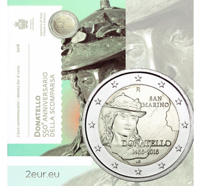 San Marino 2 euro BU 2016 - 550 jaar sinds de dood van Donatello