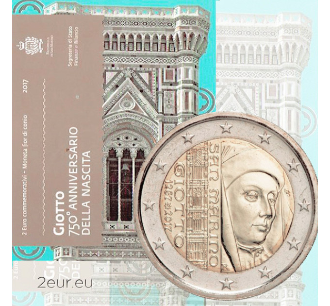 San Marino 2 euro BU 2017 - 750e geboortedag van Giotto di Bondone