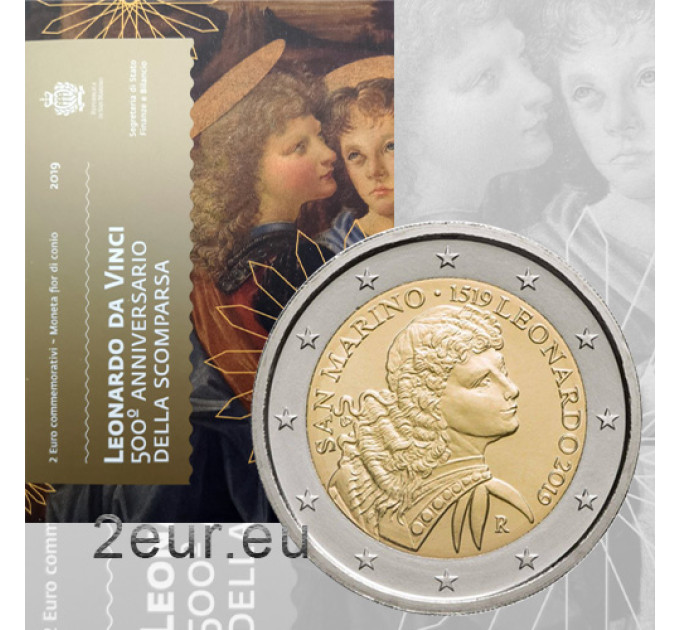 San Marino 2 euro BU 2019 - 500e sterfdag van Leonardo da Vinci