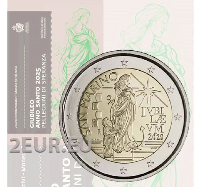 San Marino 2 euro BU 2025 - Jubileumjaar Pelgrims van Hoop