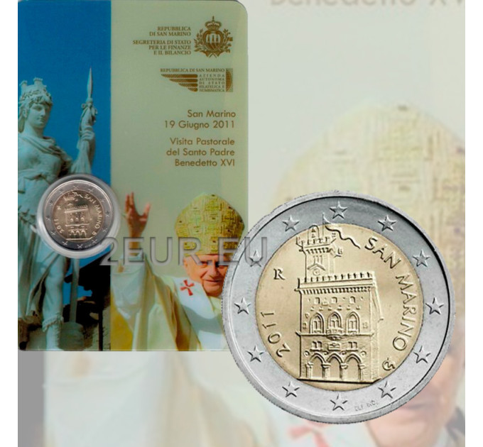 San Marino 2€ BU 2011 - "Papal Visit to San Marino" C/C