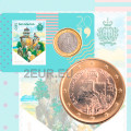 San Marino 2019 - 1€ BU C/C №3 + Stamp