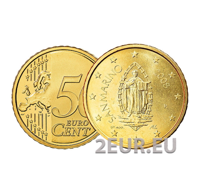 San Marino 50 cent UNC 2008