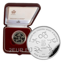 San Marino 5 euro proof 2017 - Spelen van de Kleine Staten van Europa in San Marino San Marino 5 euro proof 2017 - Spelen van de Kleine Staten van Europa in San Marino