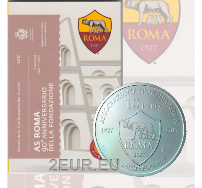 San Marino 10 euro zilver BU 2017 - 90e verjaardag van de oprichting van AS Roma