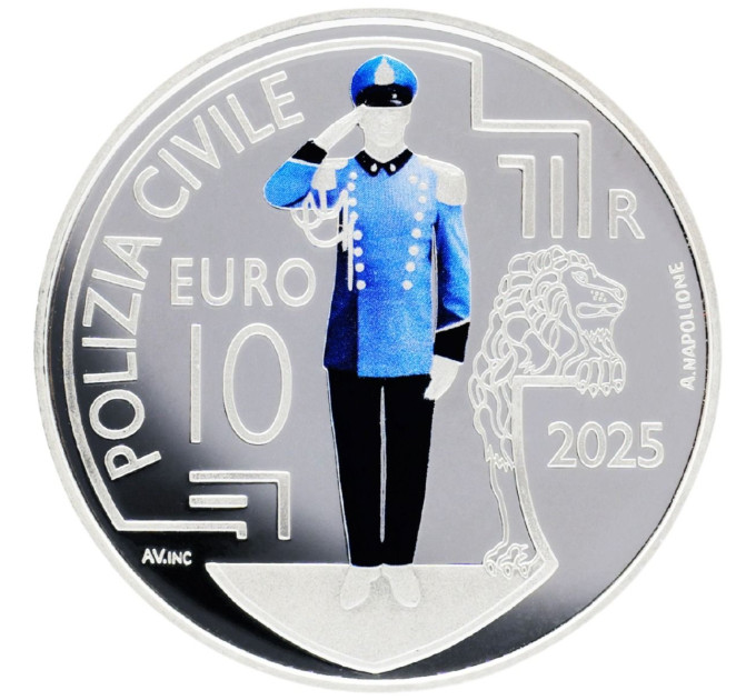 San Marino 10 euro proof 2025 - Civiele politie