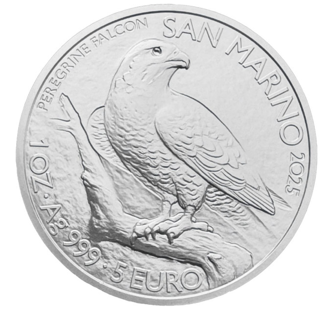 San Marino 5 euro BU 2025 - Slechtvalk