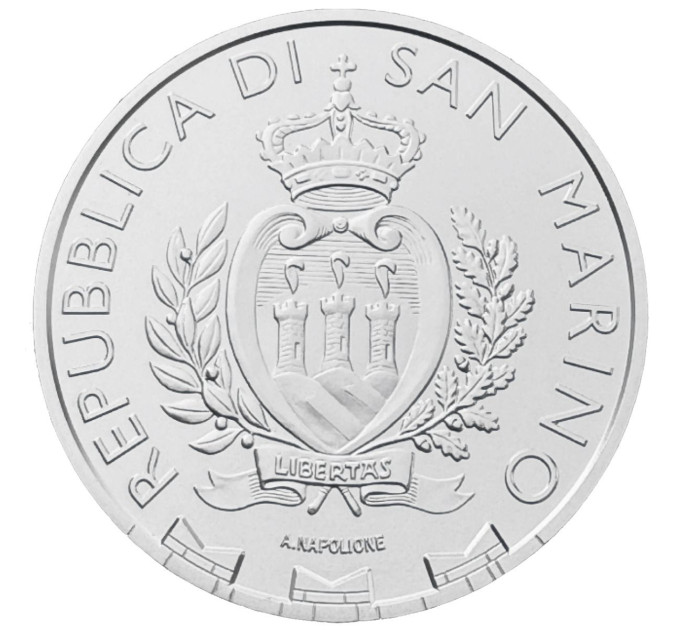 San Marino 5 euro BU 2025 - Slechtvalk