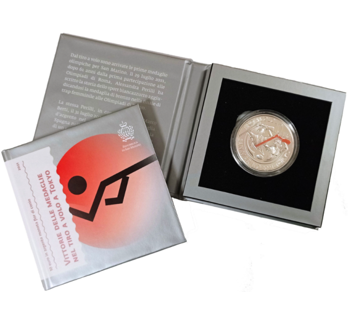 San Marino 10 euro proof 2021 - Overwinning bij het kleiduivenschieten in Tokio