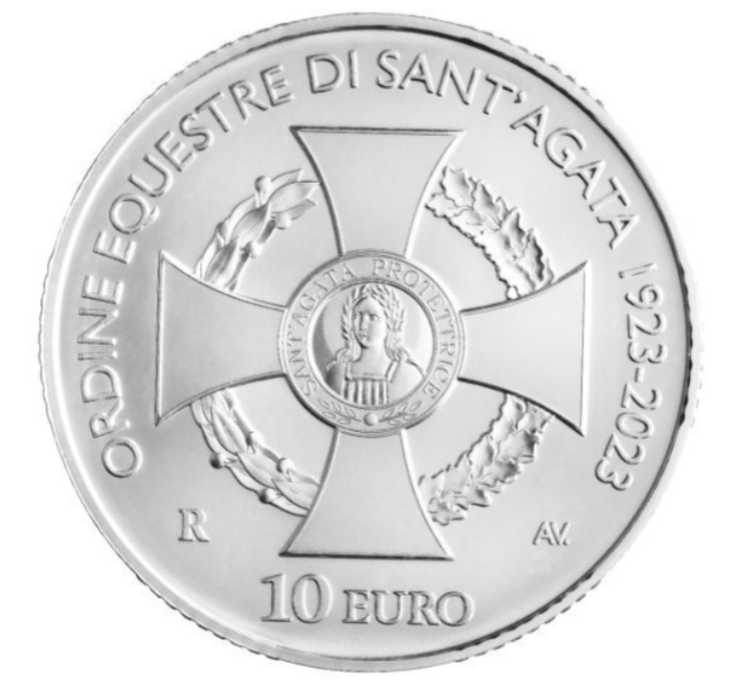San Marino 10 euro proof 2023 - 100ste verjaardag van de oprichting van de Ruiterorde van St. Agatha
