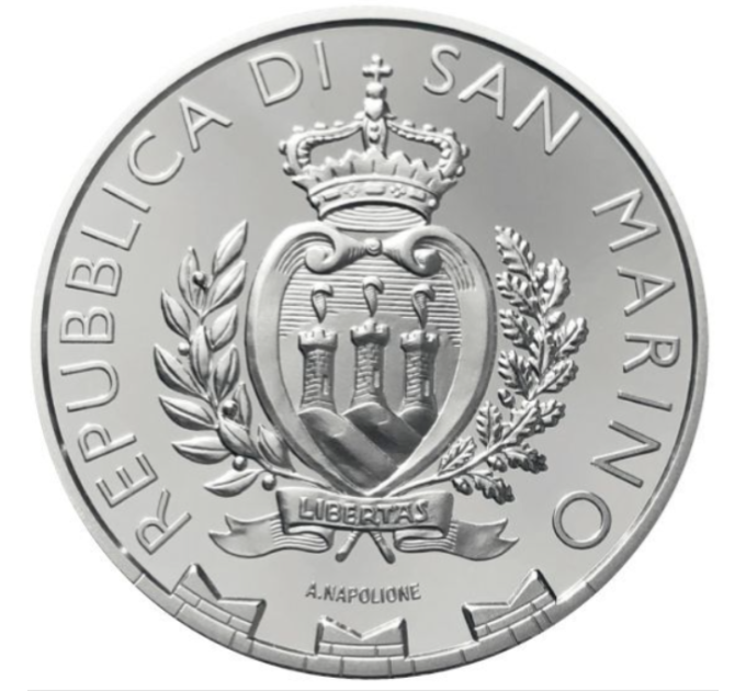 San Marino 10 euro proof 2023 - 15e verjaardag van de opname van de oude binnenstad van San Marino en de berg Titano op de Werelderfgoedlijst van UNESCO