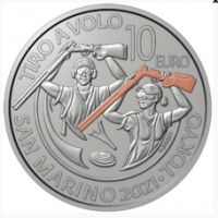 San Marino 10 euro proof 2021 - Overwinning bij het kleiduivenschieten in Tokio