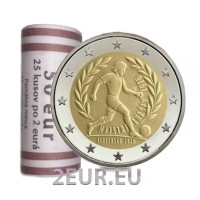 Slowakije 2 euro UNC rollen 2026 - UEFA Europees Kampioenschap voetbal 1976