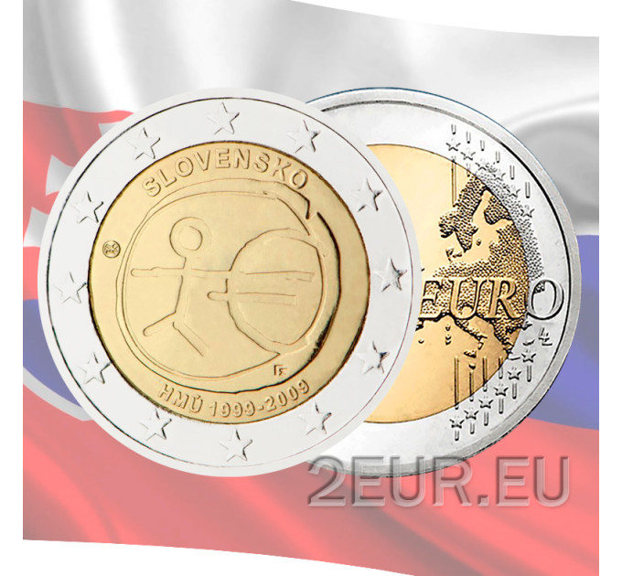 Slowakije 2 euro UNC 2009 - 10 jaar Euro - EMU