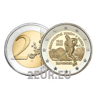 Slowakije 2 euro UNC 2025 - 100 jaar van het eerste Europese ijshockeykampioenschap