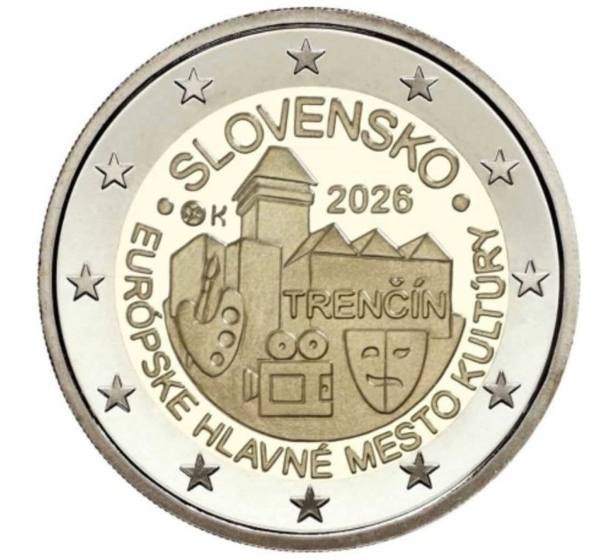 Slowakije 2 euro UNC 2026 - Trencin