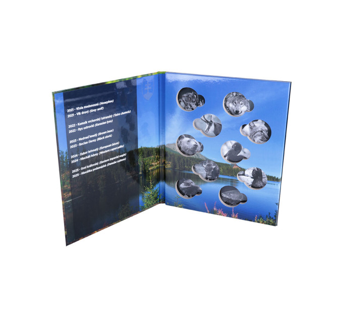Slowakije 5 euro UNC 2021 - 2025 - Fauna en Flora in Slowakije + Album