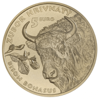 Slowakije 5 euro UNC 2024 - Fauna en Flora in Slowakije - De Europese bizon