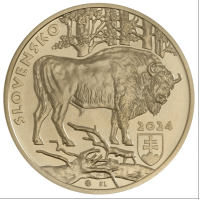 Slowakije 5 euro UNC 2024 - Fauna en Flora in Slowakije - De Europese bizon