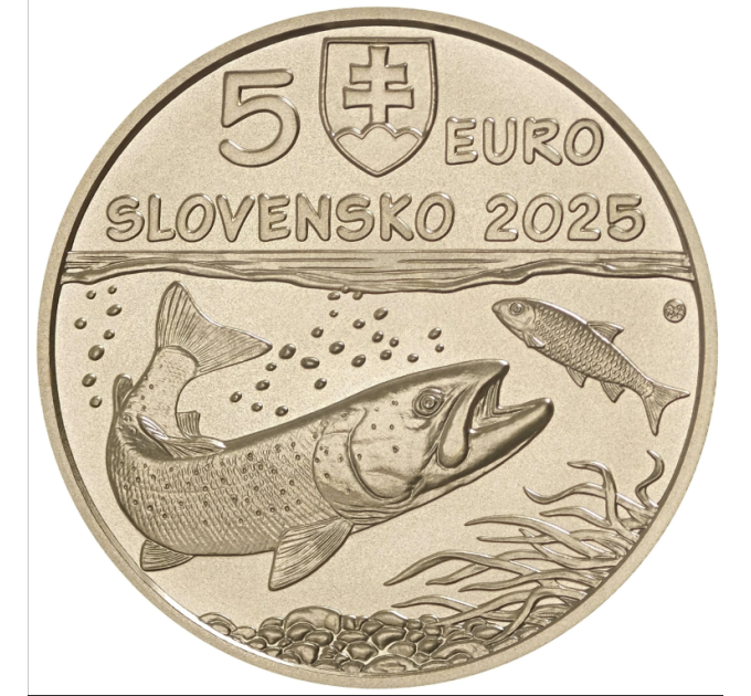 Slowakije 5 euro UNC 2025 - Fauna en Flora in Slowakije - Donauzalm
