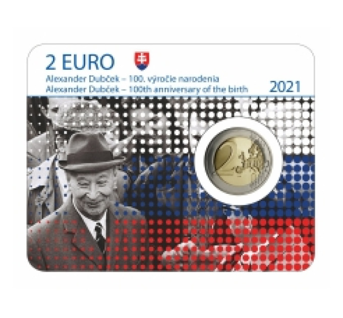 Slowakije 2 euro BU 2021 - 100ste verjaardag van de geboorte van Alexander Dubchek