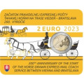 Slowakije 2 euro BU 2023 - 200ste verjaardag van de opening van de paardenpost op de route Wenen-Bratislava
