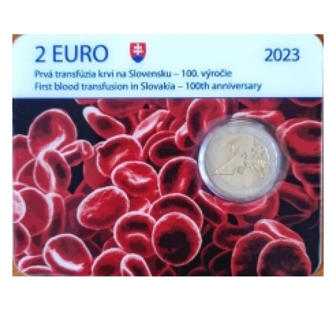 Slowakije 2 euro BU 2023 - 100e verjaardag van de eerste bloedtransfusie in Slowakije