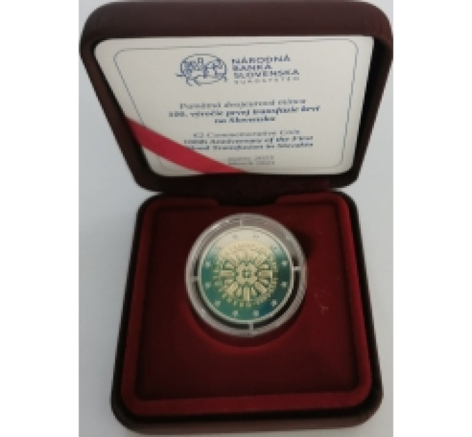 Slowakije 2 Euro proof 2023 - 100ste verjaardag van de eerste bloedtransfusie in Slowakije