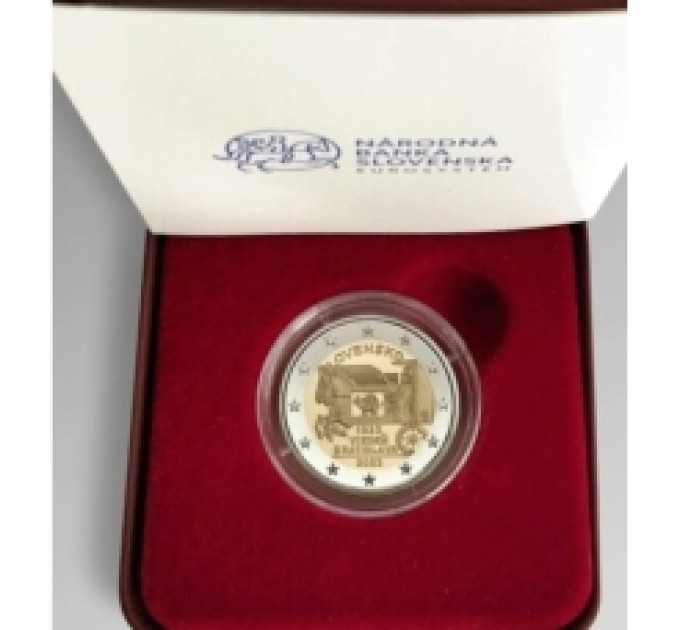 Slowakije 2 Euro proof 2023 - 200ste verjaardag van de opening van de paardenpost op de route Wenen-Bratislava