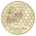 Slowakije 5 euro UNC 2021 - Fauna en Flora in Slowakije - De Honingbij