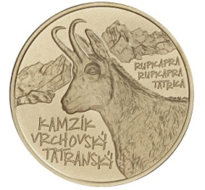 Slowakije 5 euro UNC 2022 - Fauna en Flora in Slowakije - Tatra hoogland gemzen