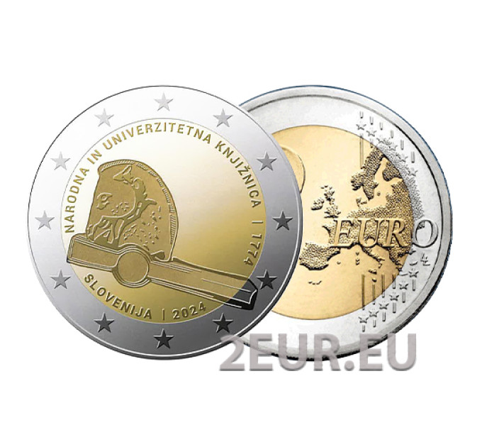 Slovenia 2 euro UNC 2024 - 250-jarig jubileum van de Nationale en Universiteitsbibliotheek