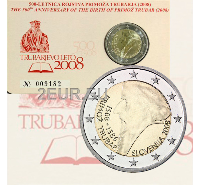 Slovenië 2 euro BU 2008 - 500e geboortedag van Primoz Trubar