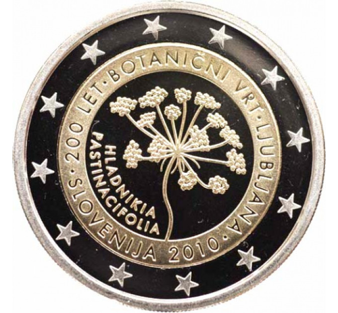 Slovenië 2 euro proof 2010 - 200 jaar Botanische tuinen van Ljubljana