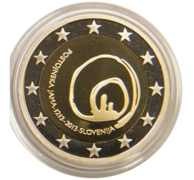 Slovenië 2 euro proof 2013 - 800e verjaardag van het eerste bezoek aan de grotten van Postojna