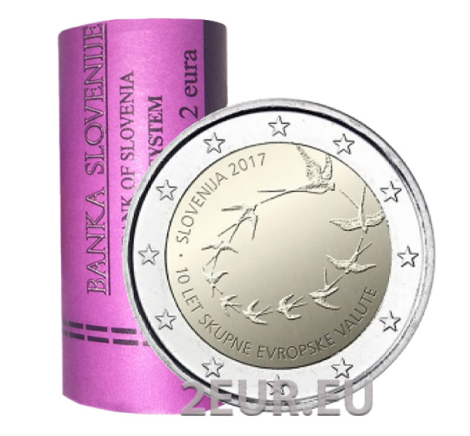 Slovenië 2 euro Rol 2017 - 10e verjaardag van de euro