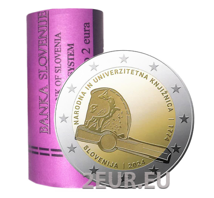 Slovenië 2 euro Rol 2024 - 250-jarig jubileum van de Nationale en Universiteitsbibliotheek