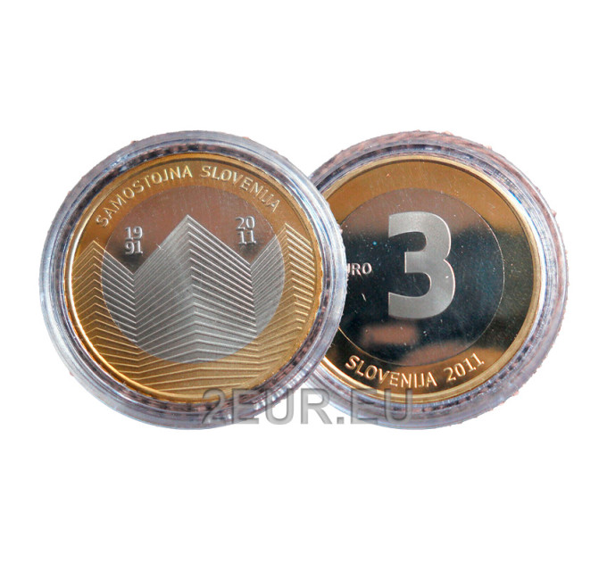 Slovenië 3 euro proof 2011 - 20e verjaardag van de onafhankelijkheid van Slovenië