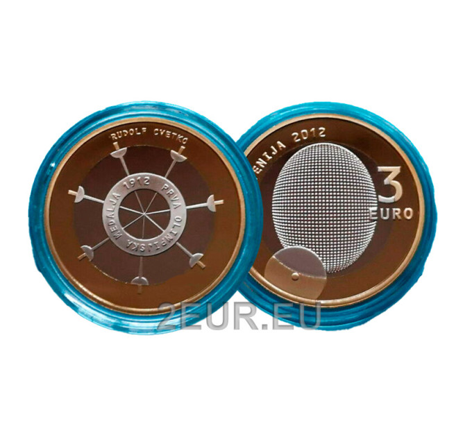 Slovenië 3 euro proof 2012 - 100ste verjaardag van de eerste Olympische medaille