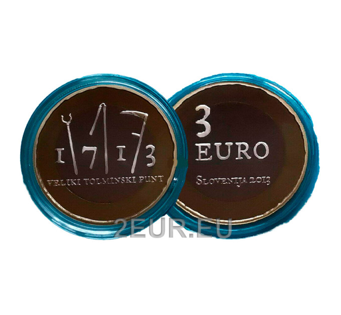 Slovenië 3 euro proof 2013 - 300e verjaardag van de Tolmin-boerenopstand