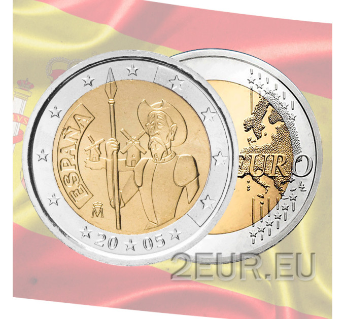 Spanje 2 euro UNC 2005 - Don Quixote van La Mancha