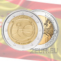 Spanje 2 euro UNC 2009 - 10 Jaar Euro - WWU - UEM