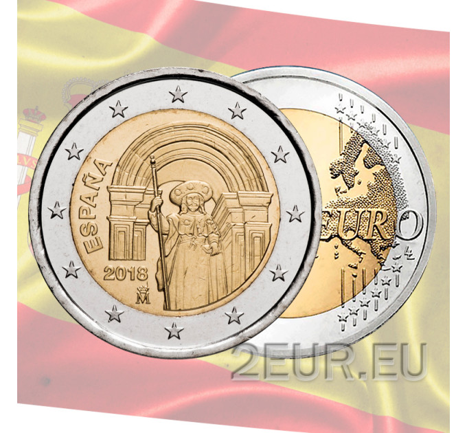 Spanje 2 euro UNC 2018 - Oude binnenstad van Santiago de Compostela
