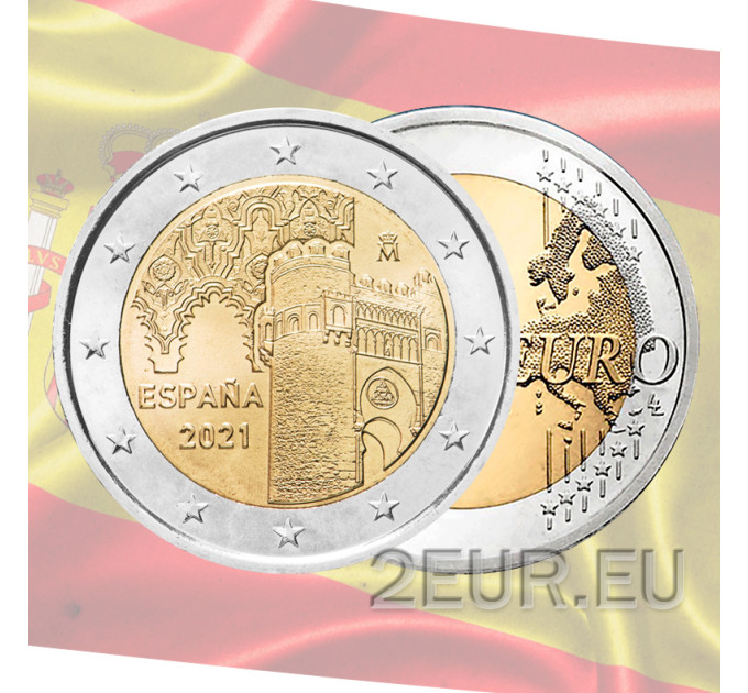 Spanje 2 euro UNC 2021 - Historische stad Toledo