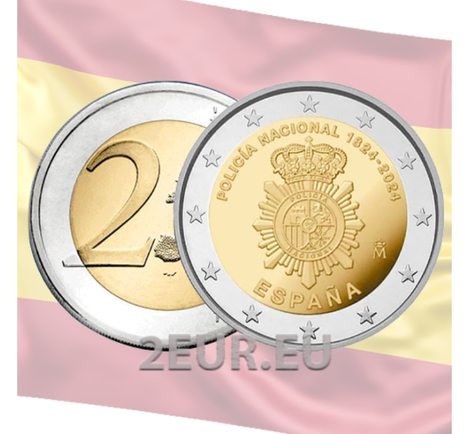 Spanje 2 euro UNC 2024 - Korps Nationale Politie