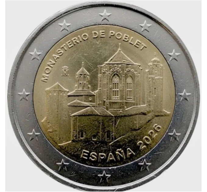 Spanje 2 euro UNC 2026 - Poblet-klooster