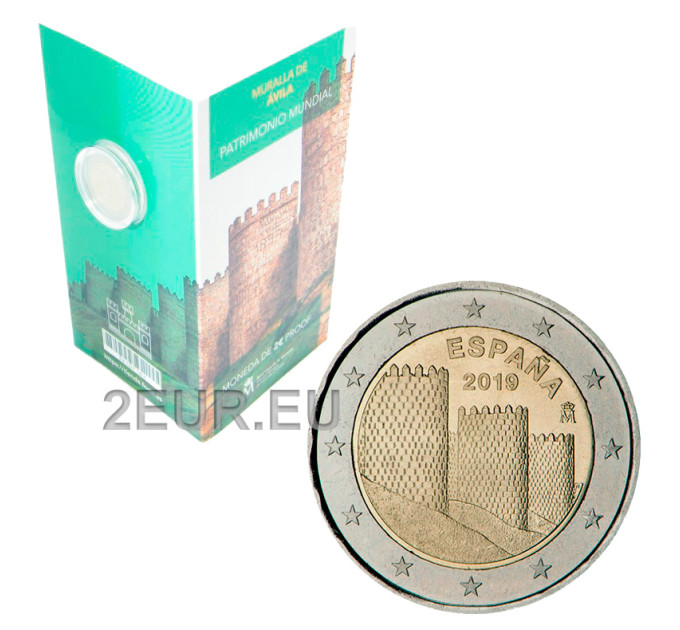 Spanje 2 euro proof 2019 - De oude binnenstad van Avila
